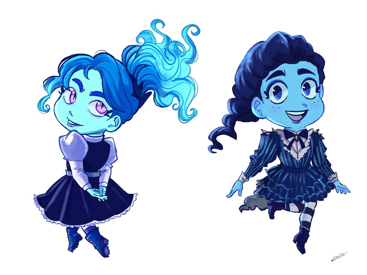 IsleGuz's tweet photo. ¡Miren estas chibis de Frankelda! 🥺💙 ¡Oh, síííí! ✨ https://t.co/BXU5bNFL1n