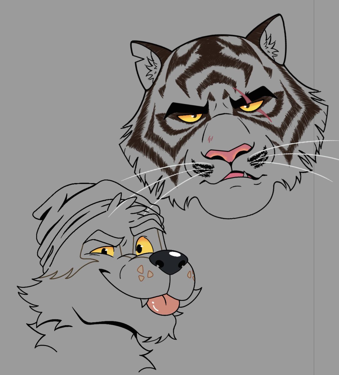 Ruff_RoadArt's tweet photo. Loving how there faces turned out🥰….although figuring out how I want Wendell’s ears to look is really tricky🙃#Fortnite #furry https://t.co/M8iZToysCo