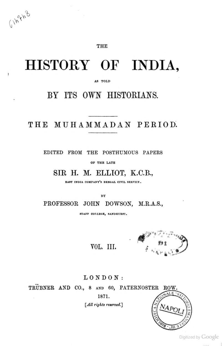 Schandillia's tweet photo. A Syrian traveler wrote this about the state of girls in Delhi under the pious Islamic rule of Muhammad Tughlaq in 14th century:

“…200,00 tankas, and even more, are paid for young Indian girls. I inquired the reason and was told that these young girls are remarkable for their beauty, and the grace of their manners.”

Of course, Tughlaq followed the most feminist man in the history of everything.