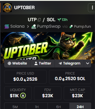 UptoberUTP's tweet photo. 🚀  UPTOBER | $UTP 2026 LOADING… 😼🆙 https://t.co/ffKLjOSY1N