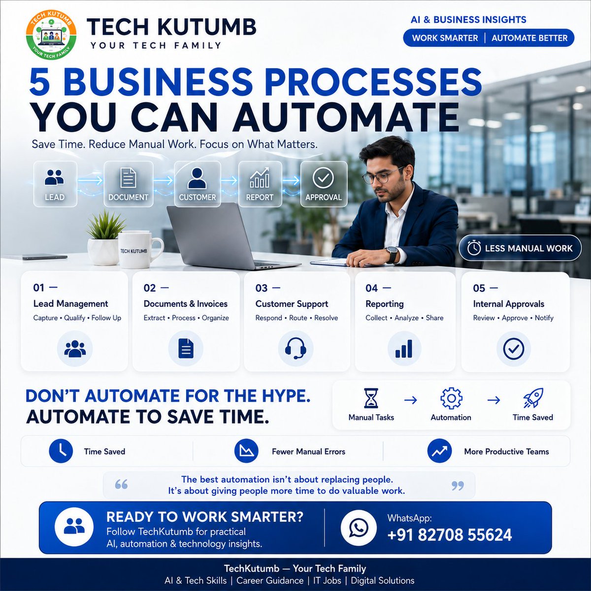TechKutumb's tweet photo. AI, Automation &amp; Digital Solutions | Tech Skills | Career Guidance | IT Jobs
Helping people &amp; businesses work smarter.
#AI #Automation https://t.co/C4aPYixwTS