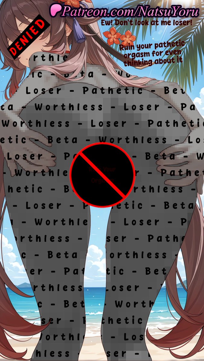 EKmeow2DFD's tweet photo. You think you deserve her? Well, you don't dummy

You can apologize by ruining your little orgasm and beating your balls, 'kay~?

#censor #2dfd #findom https://t.co/04YmHmwpuR