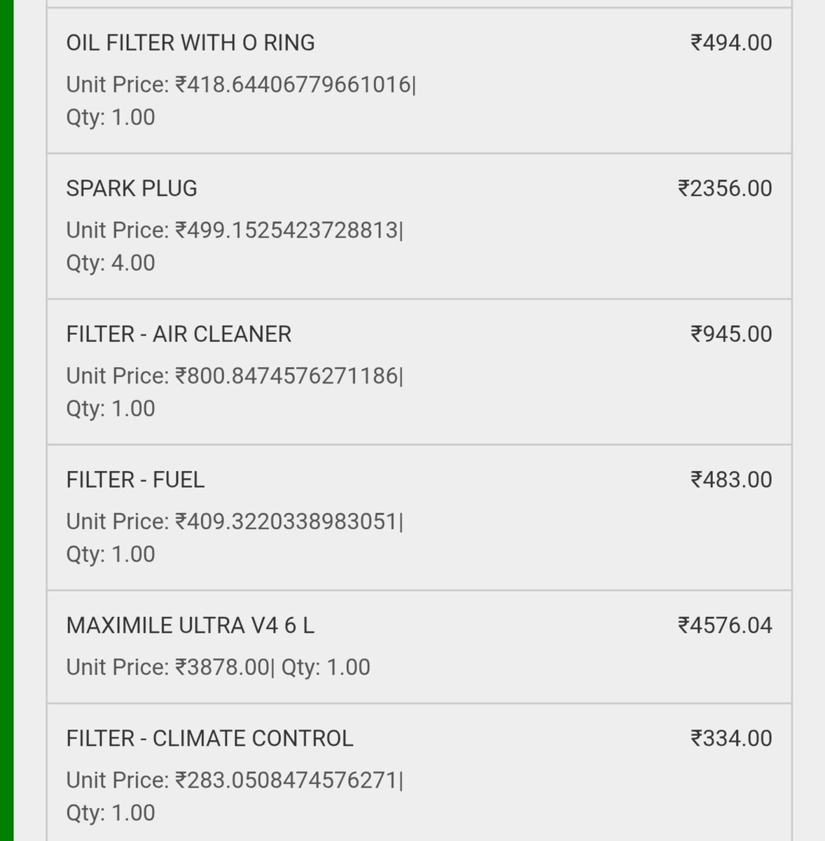 kpwshere's tweet photo. Cost of servicing  has drastically gone up in last year or two. Look at this, and they say inflation is 1.5%.
@volklub @Derzuschauer7
Sharing Mahindra spares prices for comparison, Nov'24 vs today. 

This is exorbitant rise.
Damn https://t.co/N9nTJVbdjX