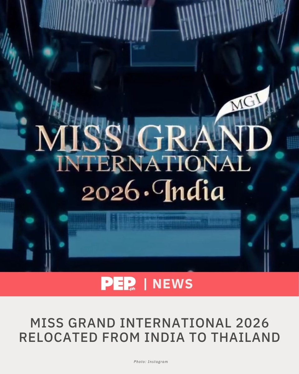 PEPalerts's tweet photo. "Miss Grand International would like to officially announce that the organization has decided to discontinue all activities related to Miss Grand International 2026 in India and relocate the remaining activities of the competition to Thailand. This decision has been made following the host country’s failure to fulfill the contractual commitments and standards agreed upon with Miss Grand International."
https://t.co/2eZ7Gjh4IM