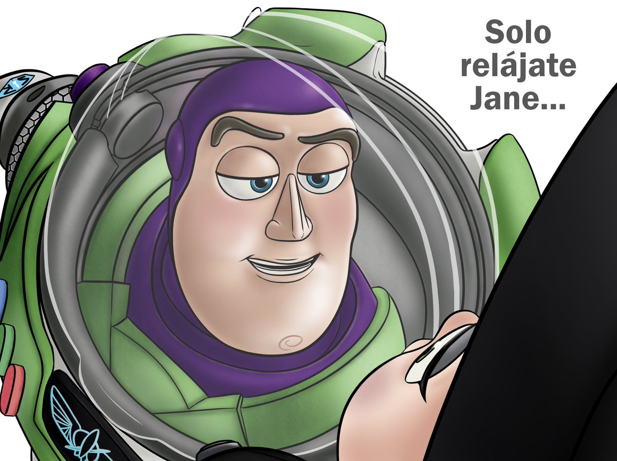 AnawinKaro's tweet photo. "Just relax Jane"
A redraw and gift for Aris Neverland and her story "En manos de la juguetera" I love your OCs so much! 😍👏 Hi-Tech Buzz and Jane 💜🖤
#toystory #buzzlightyear #jessietoystory #buzzxjessie #buzzandjessie #hitechbuzzlightyear #jessiejanepride https://t.co/LiY1jUecds