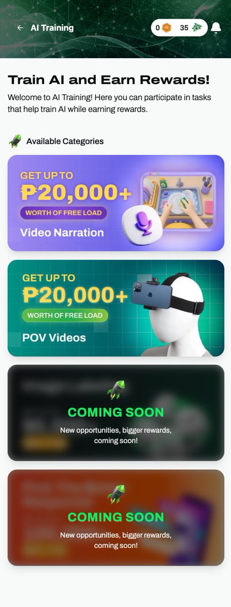 karlpresly's tweet photo. More than a few thousand gigs are now live on: https://t.co/PGxzFWoe1e.

Do them anywhere, anytime. Earn data, airtime, and even cash rewards for helping train AI!

#gigrewards https://t.co/Ez6s16ASAZ