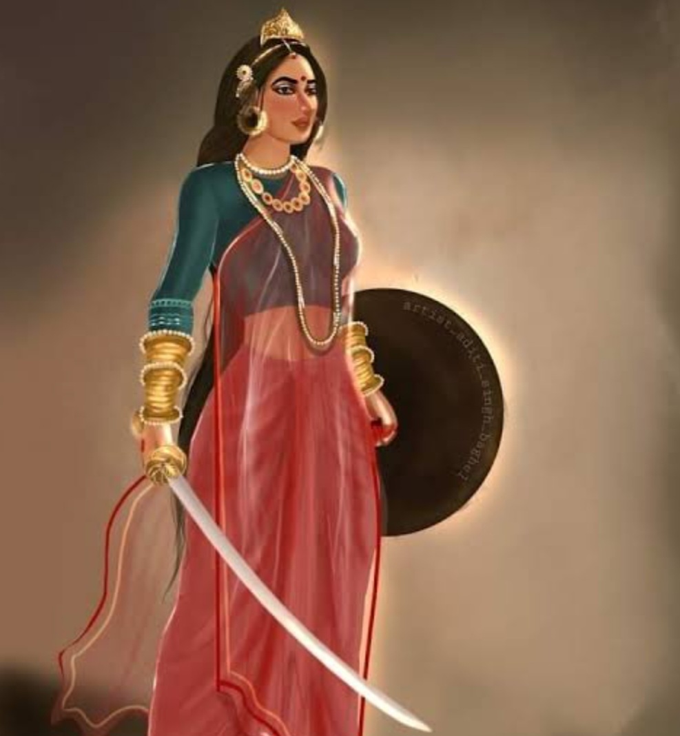 sristi82708's tweet photo. Rani Kurma Devi, a warrior queen from Solanki Rajput dynasty, wife of a Guhila chieftain Samarasimha of Chittorgarh who died fighting at Tarain. Defeated Turkic forces under Aibak in 1193 AD. She personally fought with him in a duel and wounded him and made the enemy retreat. https://t.co/ptgkUzc40s