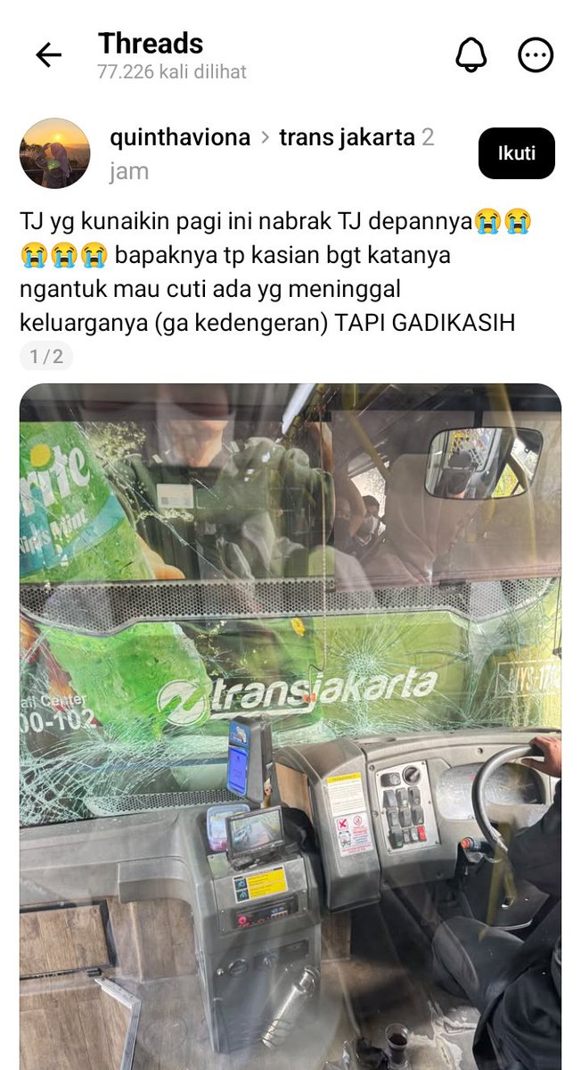 BuswayFansC's tweet photo. @koridor9daily Yang ini kan. Tadi rame di threads wkwk https://t.co/f51ktLdnFU