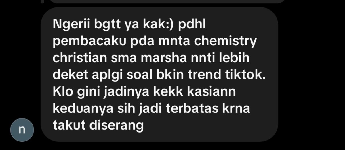 itsmifta_'s tweet photo. DUKUNG AJA DUKUNG, stoppp berkomentar yang ngawur, jangan sampe ngatain peran yang diambil Marsha, bikin malu banget, beliau baca banyak komentar fans jeketi yang kurang mengenakkan di hati beliau, beliau khawatir sama Marsha guys, tolong pengertiannya 😭 sedih. https://t.co/8yPVKYT2aR