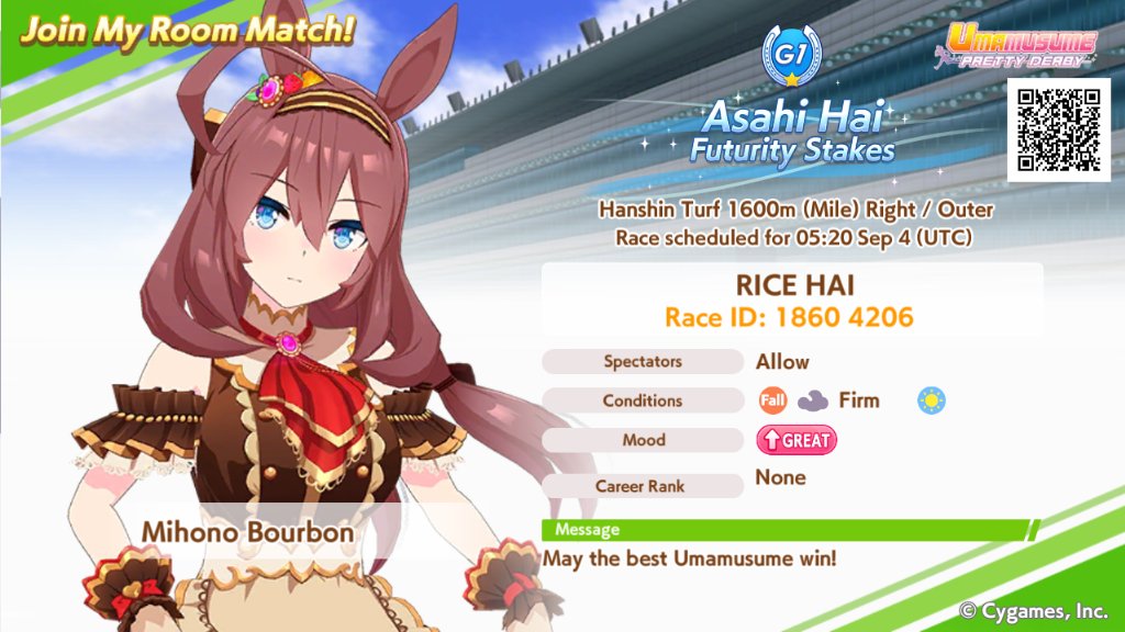 itssuiamazing's tweet photo. Let's race! I'm holding a Room Match in Umamusume: Pretty Derby. Room ID: 18604206
https://t.co/lsLKXGMjyO
#Umamusume #Game #Umamusume #RoomMatchOpen
IF @bodoquejusthit runs a Falco Only Lobby, might as well run the RICE ONLY LOBBY. https://t.co/8DvqVdncXE
