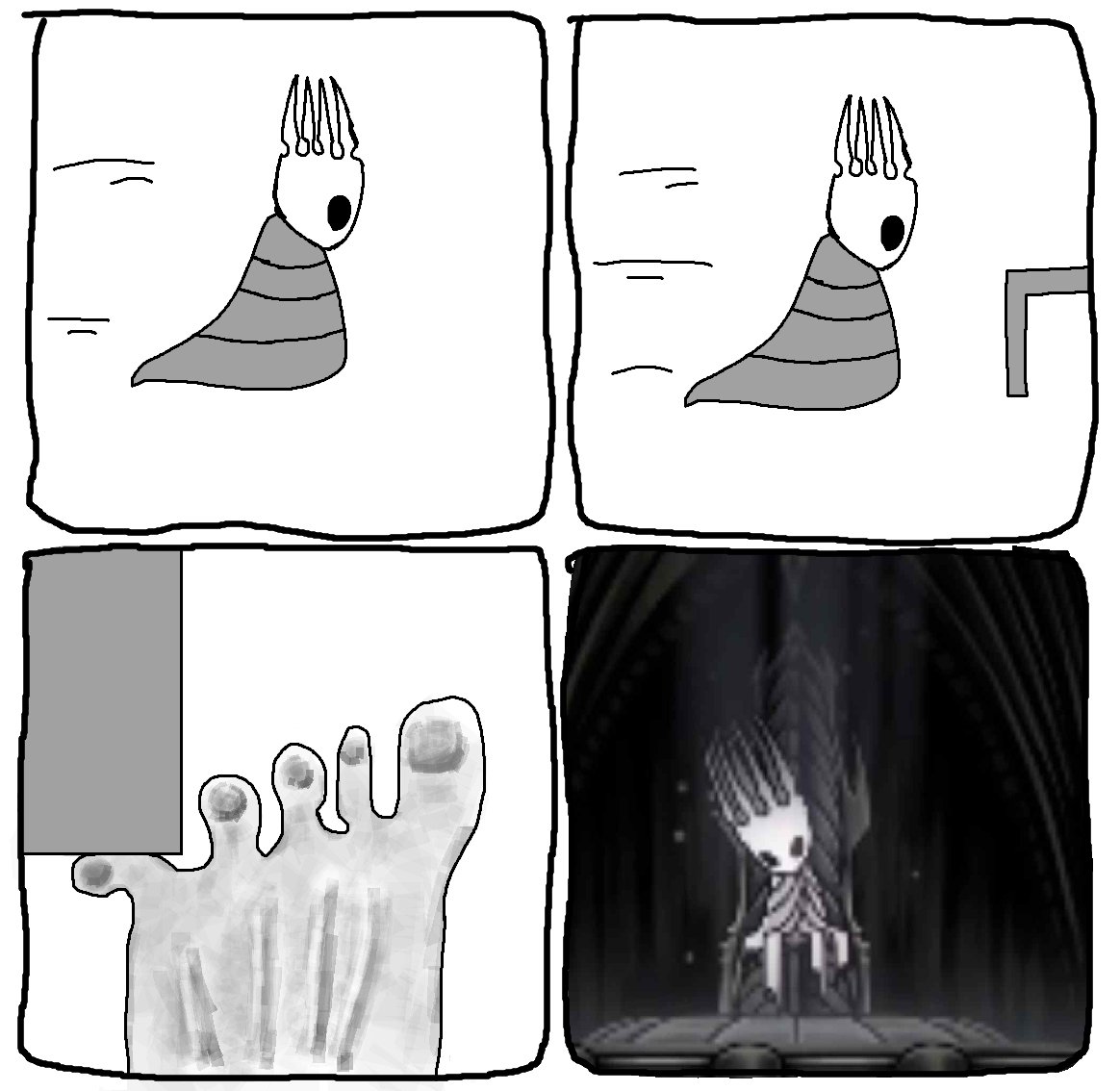 tungtungsamhur's tweet photo. idk if pale king has legs #hollowknight https://t.co/009wyCVRJu