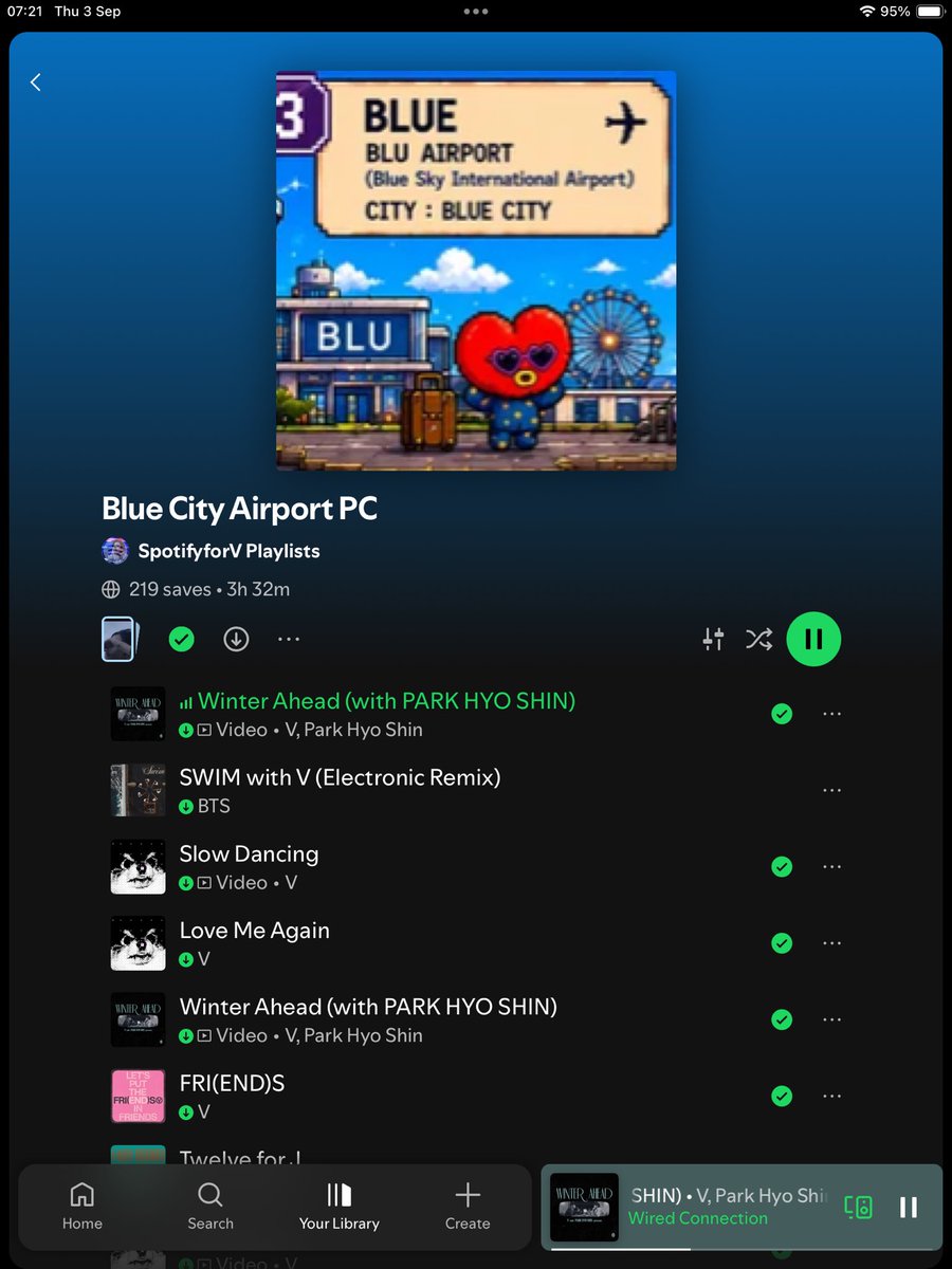 Bunbear130's tweet photo. @spotifyforV ✈️TRAVEL WITH TATA✈️ https://t.co/tZ9o39ESMz