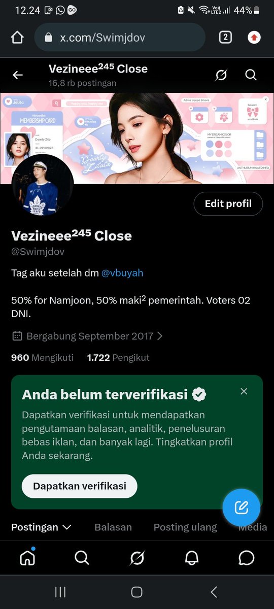 vbuyah's tweet photo. Aku mau sell akun ba + fa selektifku ini, ada yang mau kah? Rame jb, sehat, masuk htmt kok bisa di ccek.

Lepas 450.000 https://t.co/KNzSYXglfX