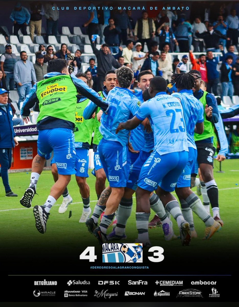 GabyTorresL25's tweet photo. Que partidazo que se vivió en el Bellavista 

@Macara_Oficial vuelve a meterse en un nuevo torneo internacional 🏟️⚽️ https://t.co/czqridB8UV