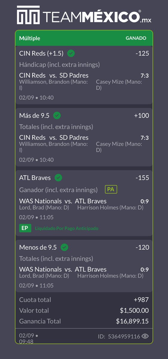 PicksAquiles's tweet photo. Voy entrando a X y nomas me salen que CR y que el ex jugador y que los Dodgers y que todos perdieron jajajaja y la v y media 

Ya les dije miles de veces que no jueguen partidos donde todos juegan y van ahí de tercos a darle copy paste pero en fin, es su dinero verdad jaja 

Nosotros nos levantamos dinero desde temprano y ni en cuenta que pasó después.

Desde las 5 estoy bien tranquilo 😎💰

ESPERO DESPERTAR VERDE CON LA KBO