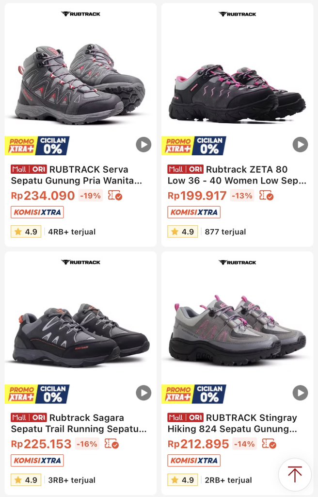 noonapoyoyoi's tweet photo. AKU BARU TAU DEH, TERNYATA SEPATU HIKING TUH GA SEMAHAL ITU YAA?? I MEAN DENGAN HARGA SEGINI UDAH TERMASUK AFFORDABLE GA SIH?🤩👀✨ https://t.co/p3u1lx6M3g