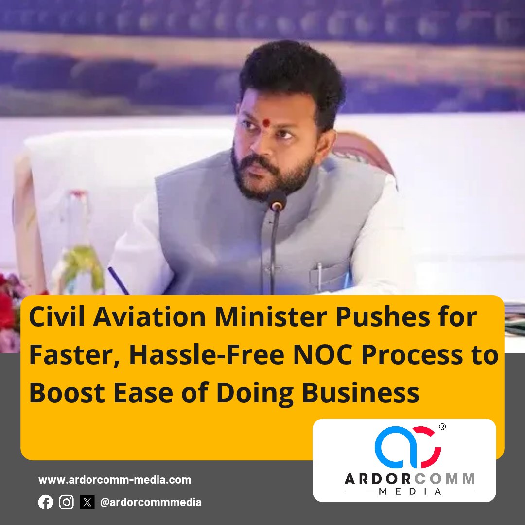 ardorcomm's tweet photo. Civil Aviation Minister Pushes for Faster, Hassle-Free NOC Process to Boost Ease of Doing Business

https://t.co/qP2tlELI1j

#CivilAviation #CivilAviationMinistry #EaseOfDoingBusiness #AviationSector #BusinessReforms #EconomicGrowth #IndiaBusiness #ArdorComm #ArdorCommNews https://t.co/H2LsBk4dz9