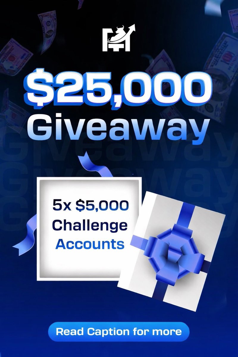 ramon0897's tweet photo. 🎁$25,000 GIVEAWAY ALERT 

5x $5K Challenge Accounts.

1. Follow @fundingurtrades,  & @ramon0897 

2. Like, ReTweet & Tag 3 Friends

3. Join Discord: https://t.co/xW31F6Dvgm

4. Join Telegram: https://t.co/XVlBXkZkRc
 and drop a screenshot. 

Also Follow
@lastborn_smc @Abaridah1 @Geedow_ @atwofgo @New_owner1 @RIO_HUB_  @alhajiabdul__fx @ChartVisionfx 

Under 72 Hours

Good luck