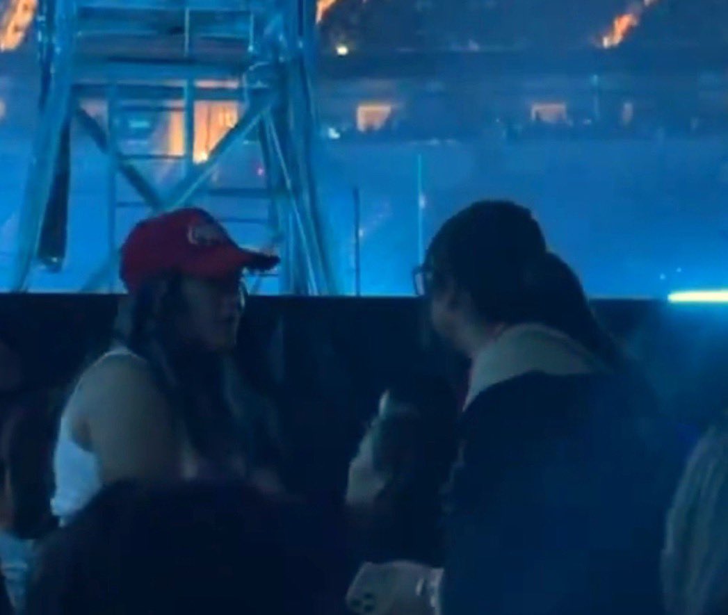 kinskay's tweet photo. @SoFiStadium please  help us find these ladies who have the audacity to use a water gun to spray Jin while he was performing. How did they passed through security with a water gun. Protect your Artist , protect Jin 
We demand strict action RIGHT NOW! @BTS_twt @HYBEOFFICIALtwt @HYBELABELS