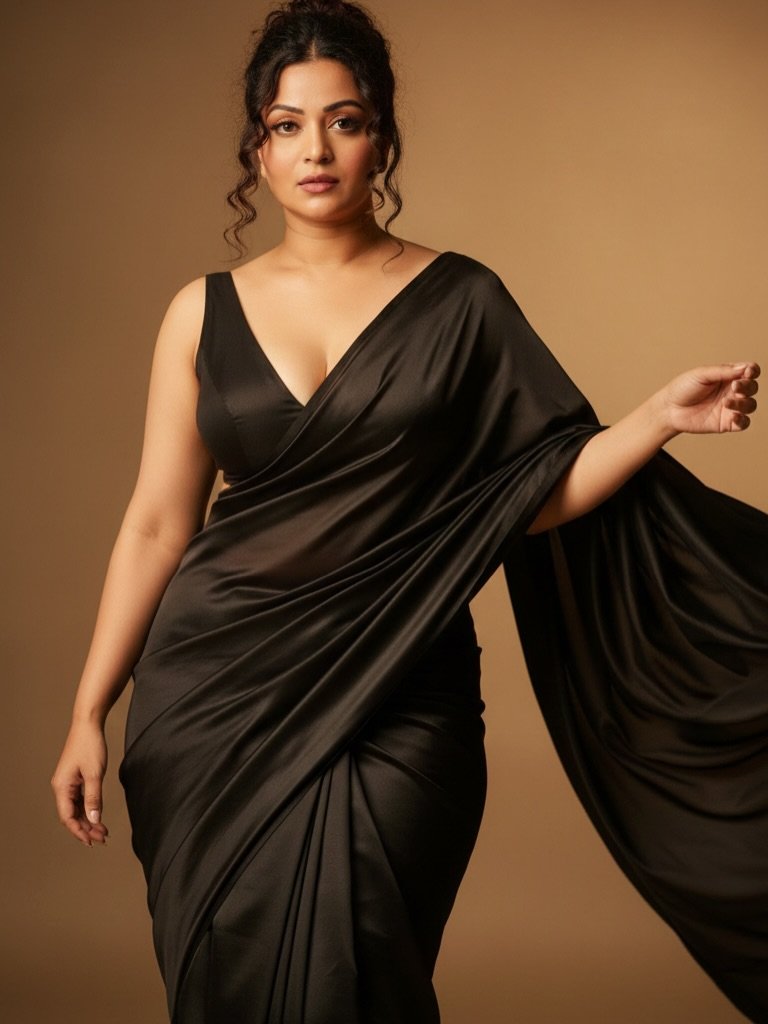Hott_Galaxy's tweet photo. Sara thomas in black saree 🖤 https://t.co/viM94p9USh