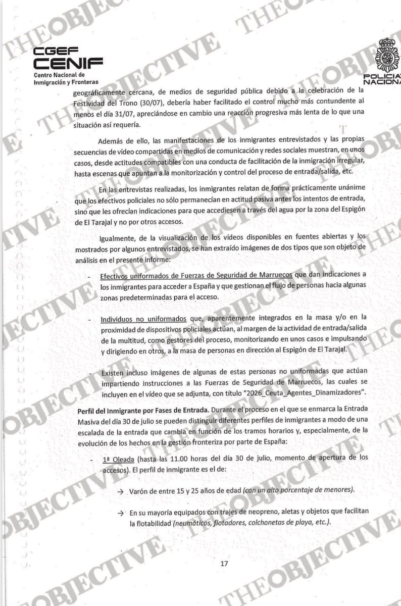javiernoriegago's tweet photo. ¿¿¿Gobierno de #incapaces o gobierno de #traidores???
El #Informe de la #Policía Nacional sobre la invasión de #Ceuta es demoledor.
▶️Hubo alertas previas a la invasión (Página 15 Informe de la CENIF)
▶️La intervención de las Fuerzas de Seguridad de Marruecos (uniformados y no uniformados) es incontestable (Página 17 Informe de la CENIF)
A ver qué milonga y #mentiras nos cuenta hoy el #Felón en el #Congreso…