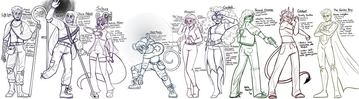 dobb9trashrat's tweet photo. I just realized I never posted my #ThePitt #dispatch hero designs. I have like 20 more designs I wanna draw and I wanna color these but this lineart alone too 12 hours. https://t.co/WYFt4rIFcM