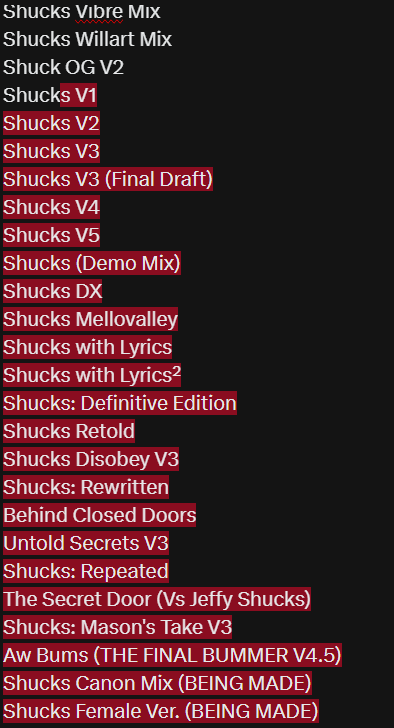 FellThefirst's tweet photo. https://t.co/Zz2zAJWZT5 
Shucking AWesome [SAW] is an fnf mod that adds every shucks song with its own art, sprites, backgrounds, etc. we have some of the most widely recognized remixes and songs generally. song list is an image because twitter sucks https://t.co/YIsJDQcWDB
