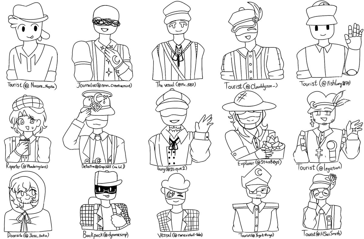 Grapi1605's tweet photo. Drew the Tourists in ETT hang out magma (I'm lazy to tag the artists, let's fuck around and find out this post)
#doorsroblox #endlesstormenttrio https://t.co/fTJVt601DA