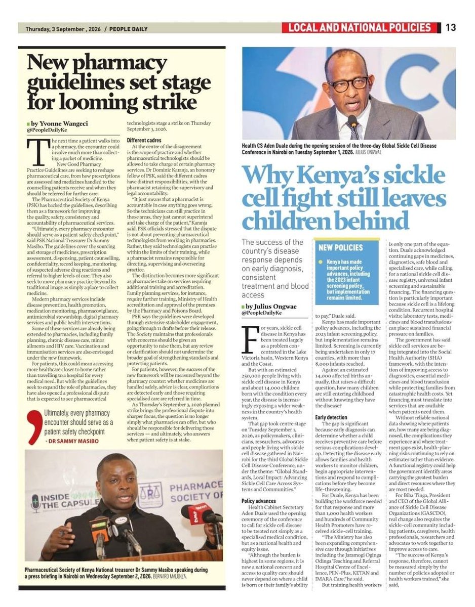 dr_mogzy's tweet photo. There is no looming strike. @ppbkenya has set a Scope that will guide how practitioners within the pharmacy departments share tokea as per everyone’s qualifications and expertise to provide utmost care to the patient as per COK 2010 guidelines. 
#patientsafety 
#gpp2026 
@citizentvkenya @inooroke @ntvkenya @KBCChannel1 @KTNNewsKE @K24Tv