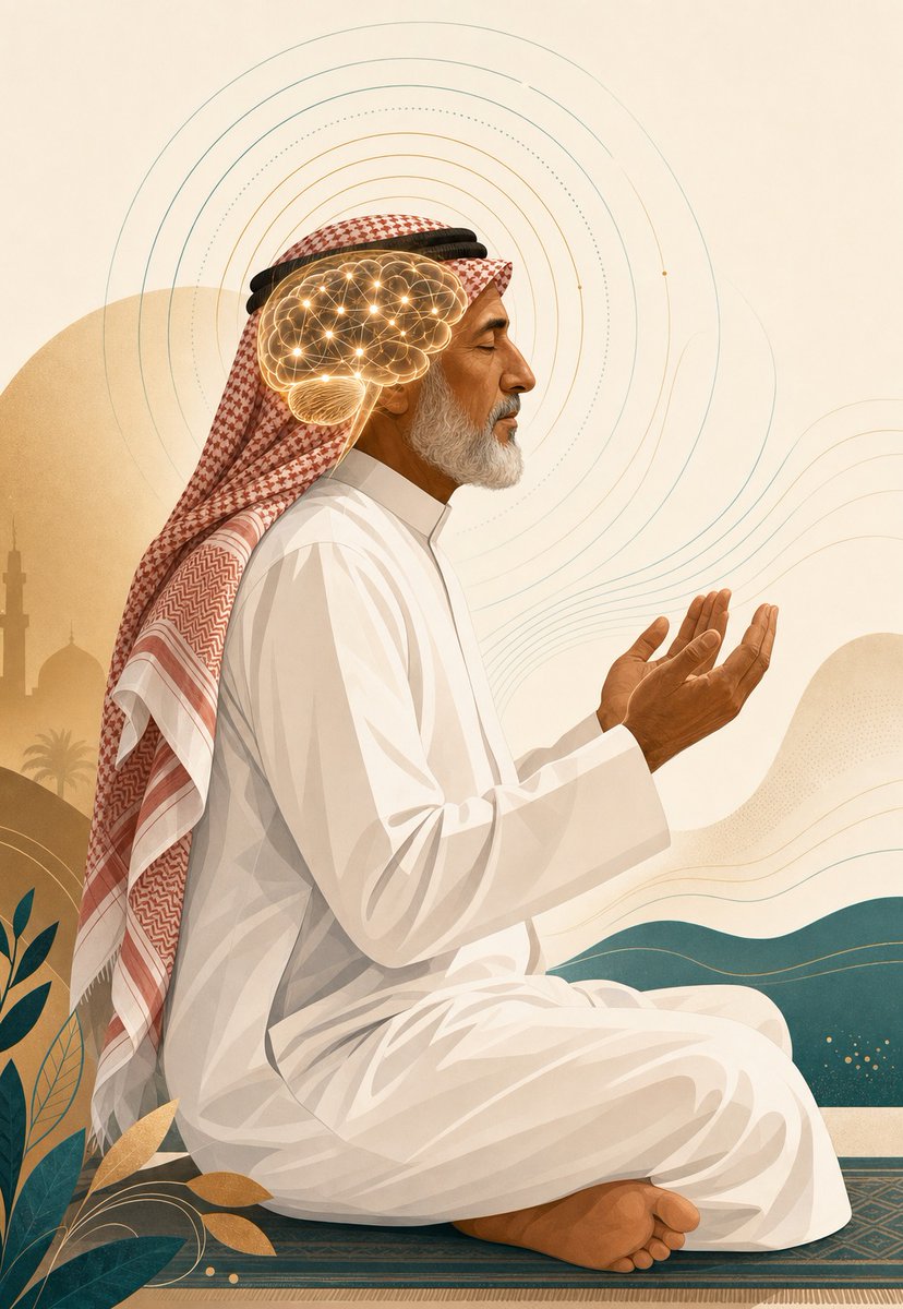 sleep_bahammam's tweet photo. 🧠 ماذا يحدث في الدماغ أثناء الصلاة والذكر والتأمل؟

سؤال يشغل الكثيرين، وأنا منهم... 
لذلك، في ورقتنا المنشورة حديثًا في Brain and Behavior، راجعنا ١٠٥ دراسات تصوير دماغي امتدت ٢٨ عامًا عبر ٨ تقاليد دينية وروحية.

✅ الأكثر اتساقًا: لا يوجد «مركز ديني» واحد في الدماغ. الاستجابة تختلف باختلاف الممارسة والسياق الثقافي: التأمل يرتبط بشبكات الانتباه وتنظيم التفكير في الذات، وبعض أنماط الدعاء بشبكات الإدراك الاجتماعي، والذكر والتلاوة بتنظيم الانفعال.

🕌 وفي الدراسات الإسلامية، ارتبطت الصلاة بزيادة موجات ألفا ونشاط الجهاز العصبي المرتبط بالهدوء، بينما أشارت دراسات التلاوة إلى أن المعنى والانتماء يشكّلان الاستجابة إلى جانب الصوت والإيقاع.

🔎 دلائل أولية: فروق في بنية الدماغ لدى بعض المواظبين، وتقاطع الشبكات المتأثرة مع دوائر القلق والاكتئاب.
⚠️ ما لا تثبته الأدلة: لا سببية، ولا علاج مثبت. وسيط العينات ٢٣ مشاركًا، ومعظم الدراسات مقطعية ومنهجاتها متباينة.

📌 خلاصة الورقة:
الممارسة الدينية والروحية سلوك دماغي نشط وقابل للقياس، لكل ممارسة بصمتها الخاصة، وتترك المواظبة الطويلة أثرًا في شبكات الانتباه وتنظيم الانفعال والذات – بأدلة واعدة لكنها لا تزال أولية.

❓ ما نحتاجه: عينات أكبر، تجارب عشوائية، ومقارنات مباشرة بين التقاليد بمناهج موحّدة.
العلم هنا لا يثبت معتقدًا ولا ينفيه، بل يفهم استجابة الدماغ للتجربة الروحية.

📄 لتحميل الورقة كاملة (وصول مفتوح):
 https://t.co/2SoKRlAdXS