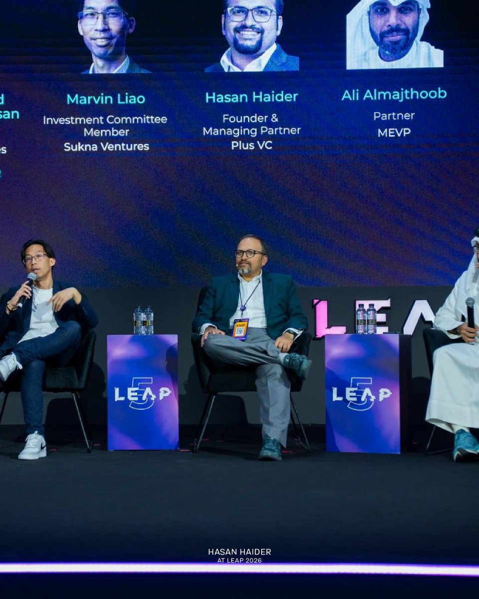 PlusVC_'s tweet photo. A great start to LEAP x DeepFest 2026 in Riyadh! 🇸��

Our Founder &amp; Managing Partner, Hasan Haider, is connecting with founders, investors &amp; innovators and exploring what’s next in tech and VC.

#PlusVC #LEAP2026 #VentureCapital #Startups #Investing #Founders #Riyadh https://t.co/Scu60YhYEG