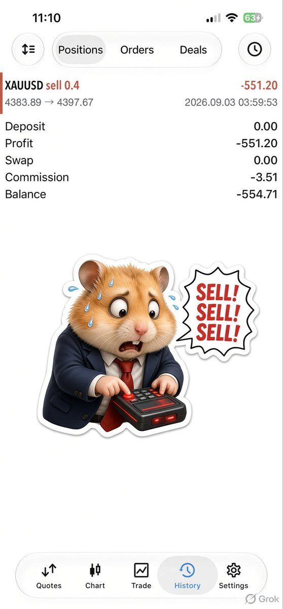 Anmolflex_'s tweet photo. First trade on the new $100K account. Result: -$551 SL.

Entry: Sep 2, 8:15 PM IST 

Market didn't respect my level, SL got tagged clean.

This is the deal I made with you all — every trade goes up here, wins and losses. This one's a loss. Risk management held, moving to the next setup.
#PropFirm #Trading #XAUUSD #FundedTrader