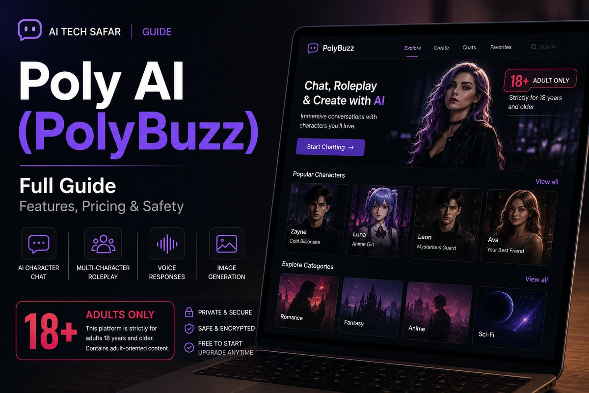 AiTechSafar's tweet photo. Poly AI (PolyBuzz): What It Is, How It Works &amp; Is It Worth It in 2026
https://t.co/v0yJce9iZX
#PolyBuzzAi #PolyAi
#ArtificialIntelligence 
#Technology
#Yönetimistifa #ORTASAHAŞART #PedroSánchezaprisión #MarlaskaDimisión #DíaDeCeuta #Eylül #FAJARDODIMISIÓN #1settembre #KalonzoKom https://t.co/R4LCw5fzwO