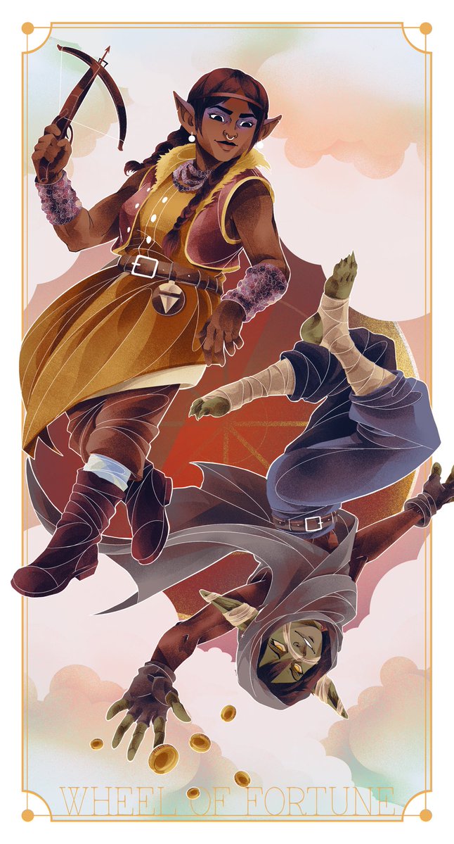 millieartworks's tweet photo. #nottthebrave / #vethbrenatto as “The Wheel of Fortune” tarot card https://t.co/2qR2j8k0lT