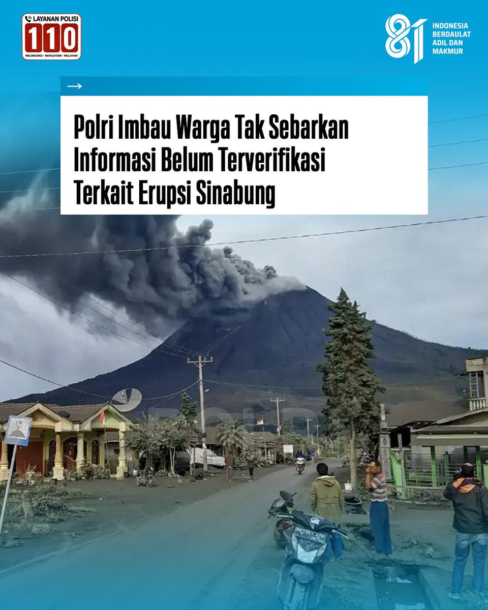 LautHumas's tweet photo. Polri bersama TNI, Pusat Vulkanologi dan Mitigasi Bencana Geologi (PVMBG), Badan Penanggulangan Bencana Daerah (BPBD), Pemerintah Kabupaten Karo, dan seluruh unsur terkait terus memperkuat sinergi dalam penanganan erupsi Gunung Sinabung #SiagaTanggapBencana https://t.co/DJh4DHQH8w