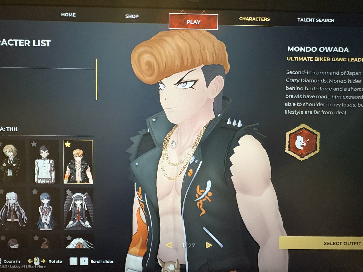 Idiotizzy420's tweet photo. Mondo being in some gacha thingamajing was my biggest weakness. Shinri Trials give him more skins pls https://t.co/A14yImCw1O