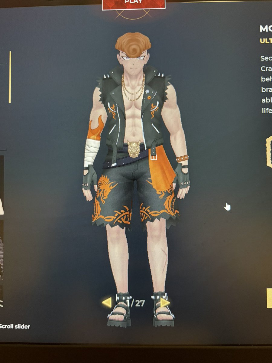 Idiotizzy420's tweet photo. Mondo being in some gacha thingamajing was my biggest weakness. Shinri Trials give him more skins pls https://t.co/A14yImCw1O