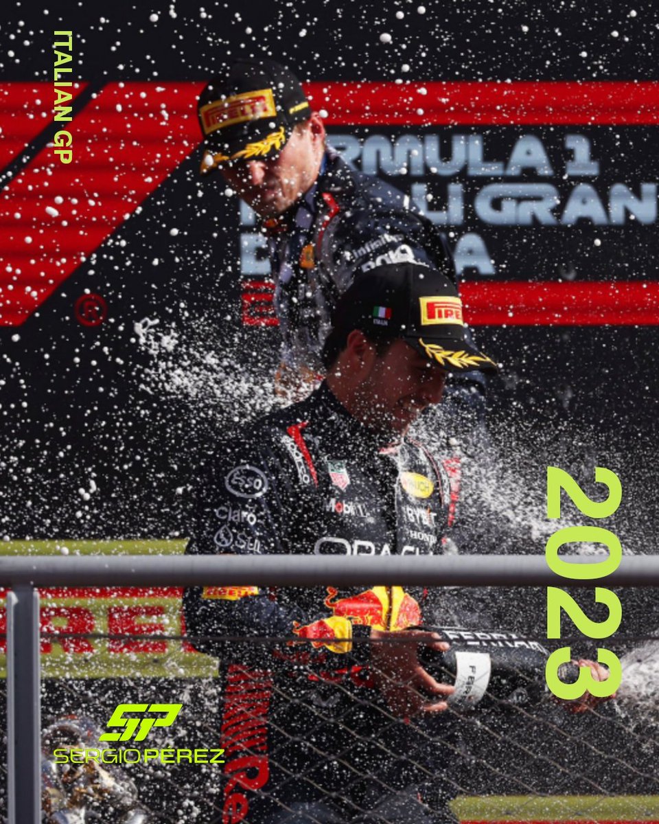 Schecoperezhq's tweet photo. A DAY LIKE TODAY! 🇮🇹🏆

September 3, 2023. Monza. The Temple of Speed.

@SChecoPerez stepped onto the podium after fighting hard throughout the entire race, giving us this unforgettable day with the Mexican flag held high. 🇲🇽❤️

#ItalianGP https://t.co/svJgqijKF4