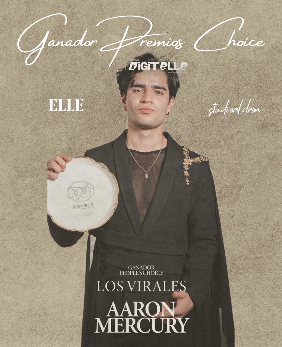 StudioAldron8's tweet photo. Aarón es el ganador People Choice en la categoría “Los Virales”
Estamos contentos por el triunfo, sabiendo que es un premio que nos causa felicidad y orgullo
AARON EN PREMIOS DIGITELLE
#aaronmercury #aaronation #digitelle https://t.co/3P25k1p2CA