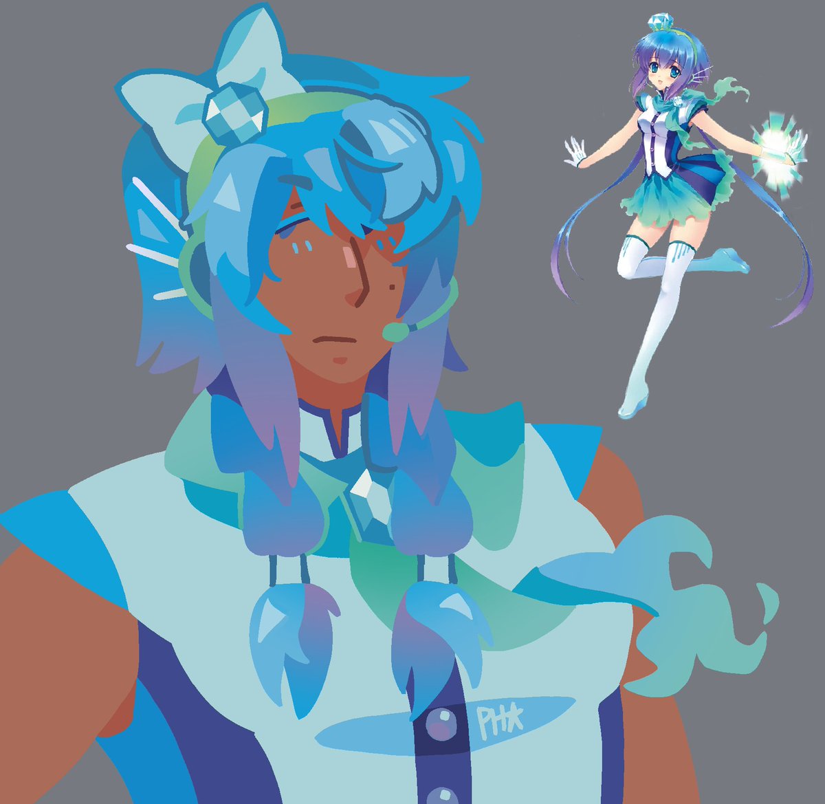 teamplanners's tweet photo. dioptase as aoki la peace omg they match so well #animaticbattle #osc #vocaloid https://t.co/wvwoO4ojnW
