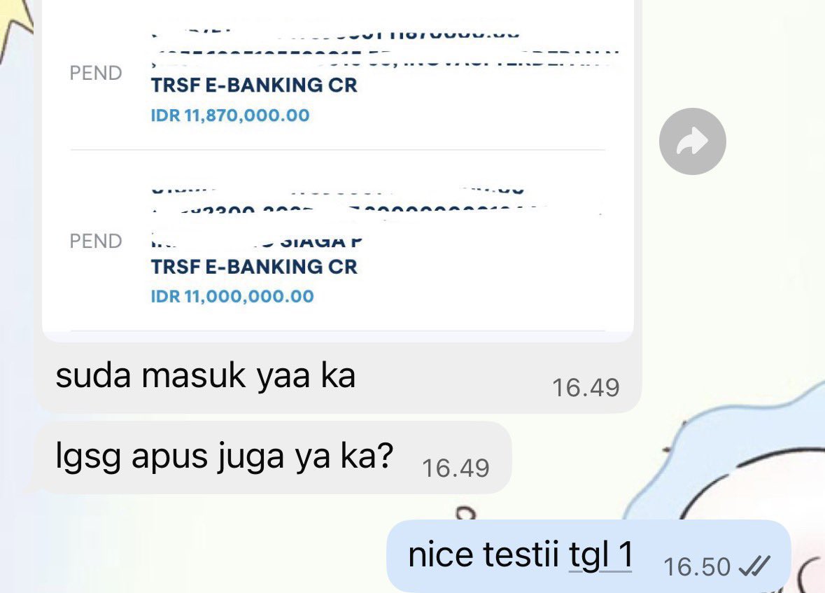 chjzoo's tweet photo. #zonauang ฅ^>⩊<^ ฅ

hi semua akun open #jokipinjol free konsul by wa, sini joki biar limitnya besar dan aman di galbay, fee akhir ya joki diaku aman dc dan sebar data

tele : https://t.co/mPUpc5gKy6 📲
#bealanja #zonajajan https://t.co/3LZRozfk9f
