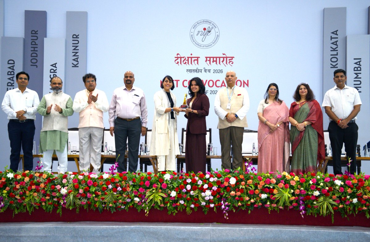 nift_n's tweet photo. ✨ Moments from NIFT Convocation 2026 🎓

Congratulations to the Class of 2026! 

Wishing all our graduates the very best as you step into the world of fashion and design. Make us proud! 🌟

@NIFT_HO

#NIFTPatna #NIFTConvocation2026 #ClassOf2026 #DesignGraduates #GraduationDay https://t.co/X3mvyBgL1U