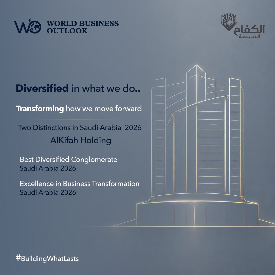KifahHolding's tweet photo. حين يتسع نطاق أعمالنا، تتسع قدرتنا على صناعة الأثر.
وحين نواصل التطور، يصبح هذا الأثر أكثر امتدادًا.
#جائزتان في 2026 تعكسان تنوع منظومتنا وتطورها المستمر.
#الأثر_المستدام  #BuildingWhatLasts
#الكفاح_القابضة #AlKifah_Holding
#BusinessTransformation #Diversification https://t.co/7n23p9m027
