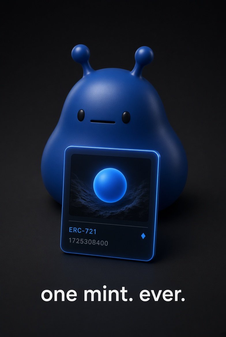 NoppsXyz's tweet photo. One mint per wallet. Ever.
Your streak is the timestamp written into the ERC-721. Transfer it and the clock stays. Rebond and it dies.
Anyone can read it. Nobody has to trust the site. https://t.co/r1zdJwRlqA