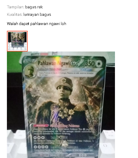 Ambakarok007's tweet photo. ngakak bgt liat reviewnya cik

pada pake grammar ngawi semua loh ya😹 https://t.co/o0u6DdV7W0