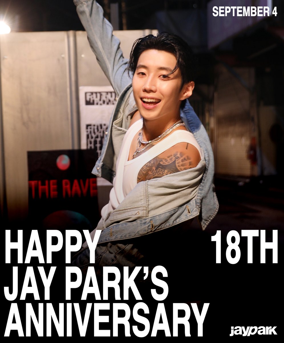 Team_JayPark's tweet photo. Happy 18th Anniversary, Jay Park! 🥳

@JAYBUMAOM #박재범 #JayPark
#JAYPARK_18th_Anniversary https://t.co/KTNIIu61JA