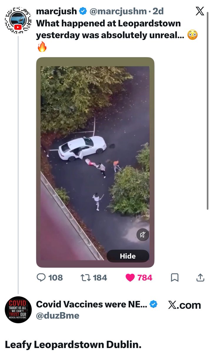 duzBme's tweet photo. @Dublinnewslm Roma’s in revenge attack for the murder in Leafy Lepordstown. Dublin is safe @HMcEntee? #GetThemOut https://t.co/4ywG9Xsfpo