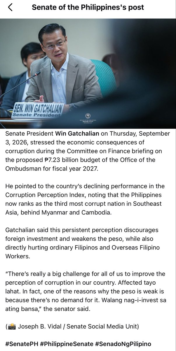 Maabegailsalv's tweet photo. 🍒SP Dad on 
Briefing of the Committee on Finance 
(Subcommittee A)
FY 2027 Proposed Budget of the Office of the Ombudsman

💜SP Mom on
Public Hearing of the Committee on Public Services
Presiding: Sen. Raffy Tulfo 

3 September 2026
#WinRisaCommittee https://t.co/dwqblqVe22