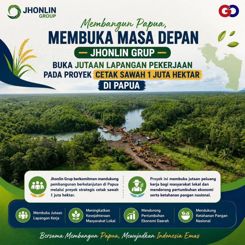 angguntrs's tweet photo. Wanam menjadi bagian dari langkah nyata menuju ketahanan pangan masa depan. Pembangunan hari ini bukan sekadar proses, tetapi investasi untuk manfaat yang lebih luas bagi masyarakat dan Indonesia. Mari terus dukung dan kawal bersama. #jhonlingroup #hajiisam #gd_psn https://t.co/YEuWR4xOg6
