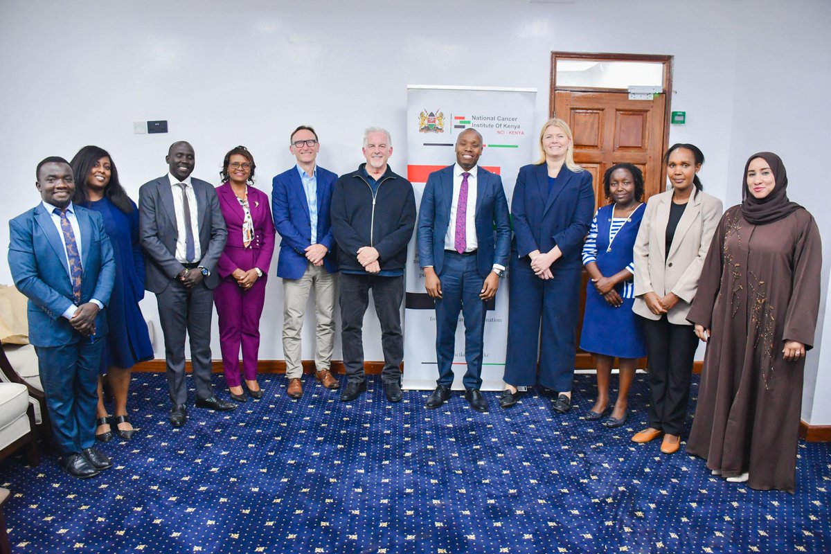 NCIKenya's tweet photo. University of Manchester Team Visits NCI-K to Explore Opportunities for Cancer Research, Training and Capacity-Building Collaboration
The National Cancer Institute-Kenya @NCIKenya, hosted a delegation from the University of Manchester @OfficialUoM, and its cancer research and clinical partners for an engagement focused on strengthening collaboration in cancer research, screening, diagnostics, training, mentorship and capacity building.
The visiting team was received by the NCI-K Chief Executive Officer, Dr. Elias Melly @DrEliasMelly, who highlighted the Institute’s mandate and its ongoing efforts to strengthen cancer control through research, evidence generation, innovation and strategic partnerships.
During the visit, the delegation was briefed on the National Cancer Registry (NaCaRe), including cancer data collection, analysis and reporting in Kenya. The team also received a presentation on the NCI-K Cancer Data Dashboard, showcasing the latest available 2024 cancer data and its role in informing cancer planning, policy, research and service delivery.

The delegation was further taken through research projects supported by NCI-K through its Seed Grant Programme, highlighting the Institute’s commitment to promoting locally relevant research and building Kenya’s cancer research capacity.

Discussions focused on areas where the complementary strengths of NCI-K and the Manchester cancer research ecosystem could support advances across the cancer care and research continuum.

A key area was breast cancer screening and imaging, including strengthening national mammography services, improving screening uptake in rural and urban settings, and exploring the application of artificial intelligence and machine learning in mammographic image interpretation and cancer detection.

The teams also explored opportunities for collaboration in lung cancer screening, with a focus on generating evidence to inform appropriate screening approaches and strengthening early detection.
Other areas identified included histopathology and diagnostic capacity, particularly through assessing skills gaps and developing targeted approaches to strengthen specialist expertise, laboratory capacity and cancer diagnostics.

Strengthening Training, Fellowships and Mentorship

The engagement also explored opportunities for fellowships, mentorship and structured training programmes for Kenyan researchers and healthcare professionals. Discussions included the development of online learning modules, short-term training programmes and other flexible professional development opportunities.

These areas align with Manchester’s established strength in cancer education, clinical research and workforce development. The Manchester Cancer Research Centre @MCRCnews, brings together The University of Manchester, The Christie NHS Foundation Trust and Cancer Research UK @TheChristieNHS, creating an integrated environment in which basic science, translational research and clinical practice are closely connected. The Centre’s research strategy spans multiple cancer types and links basic, translational and clinical research through a wider network of externally funded institutes, centres and research programmes.

Genomics, AI and Precision Cancer Research.

The discussions further identified opportunities for joint research in genomics, artificial intelligence and machine learning, including the use of advanced technologies to improve cancer diagnosis, understand disease biology and support data-driven cancer research.

Manchester has significant expertise in cancer genomics and data science, with ongoing international research programmes examining the genetic basis of cancer and opportunities to improve early detection and treatment. Importantly, Manchester already has an active research collaboration in Kenya on oesophageal cancer, led by Professor Rob Bristow in partnership with Kenyan researchers, focusing on early detection and the genetic changes associated with oesophageal squamous cell cancer.

The teams also discussed opportunities to explore the application of AI in research methodologies, including innovative approaches to study design and participant randomisation.

The engagement highlighted the potential for NCI-K and Manchester to build on complementary strengths: NCI-K’s national cancer data, research mandate and understanding of Kenya’s cancer landscape, alongside Manchester’s expertise in cancer genomics, precision oncology, imaging, artificial intelligence, clinical research, translational science, education and multidisciplinary cancer care.

The Manchester Cancer Research Centre is a world-leading cancer research partnership that brings together scientists, clinicians, and research institutions to accelerate the translation of discoveries into improved cancer prevention, diagnosis, and treatment. Its strong international outlook and existing collaborations in Kenya provide a valuable foundation for expanding research and capacity-building partnerships.

NCI-K and the University of Manchester will continue discussions to translate the areas identified into practical programmes that can contribute to strengthening cancer research, innovation, early detection, diagnostics, workforce development and cancer control in Kenya.

University of Manchester Delegation
The delegation included:
1. Professor Robert Bristow — Director, Manchester Cancer Research Centre (MCRC); University      Professor of Cancer Studies, University of Manchester; and Senior Group Leader in Translational Oncogenomics at the Cancer Research UK Manchester Institute. Professor Bristow's research includes cancer genomics, tumour biology, DNA damage and repair, and treatment response.

2. Professor Sacha Howell is a professor in the Division of Cancer Sciences at the University of Manchester and a leading breast cancer clinician-researcher. His research focuses on breast cancer treatment and prevention, breast cancer risk prediction, imaging and mammographic density, with links to research in artificial intelligence and mammographic imaging.

3. Rachel Chown — Associate Director, Integrated Research and Education Strategy, The Christie NHS Foundation Trust. Rachel previously served at the Manchester Cancer Research Centre, where she led training and education and supported international links, academic collaborations, and      research-related education programmes.